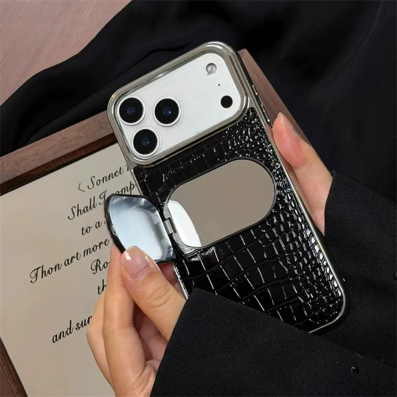 Phone Accessories Useful - Luxury Crocodile Skin Pattern Leather Phone