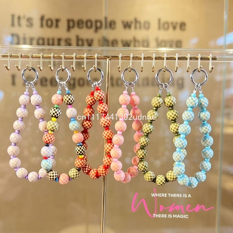 Original Wooden Plaid Beaded P - Phone Accessories Charms review and price