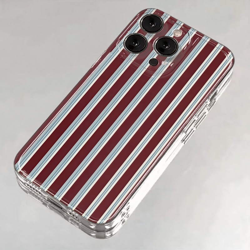 Burgundy Blue Striped Pattern  - Apple Iphone 15 review and price
